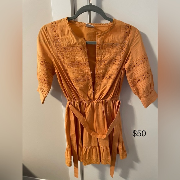 Aritzia Sunday Best Orange Harriet Dress XXS - Picture 1 of 2